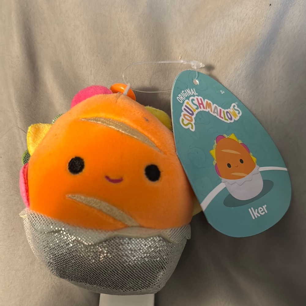 Squishmallows Orange and Silver Stuffed Animals